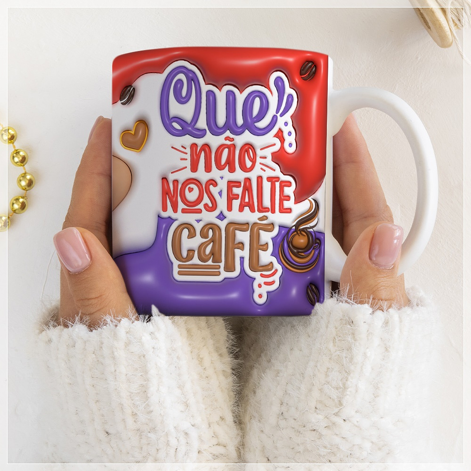 10 Artes para Caneca Café Inflados Arquivo Editável + Png 8