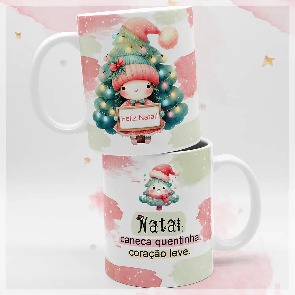 13 Artes para Caneca Doce Natal Aquarelado em Jpg 1