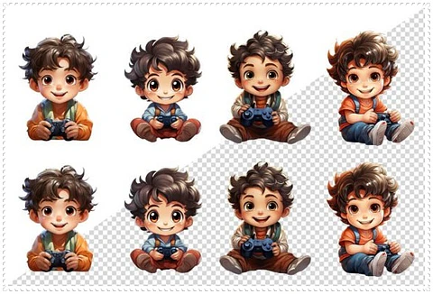 Kit Digital 22 Mascotinhos Arquivos em Png  