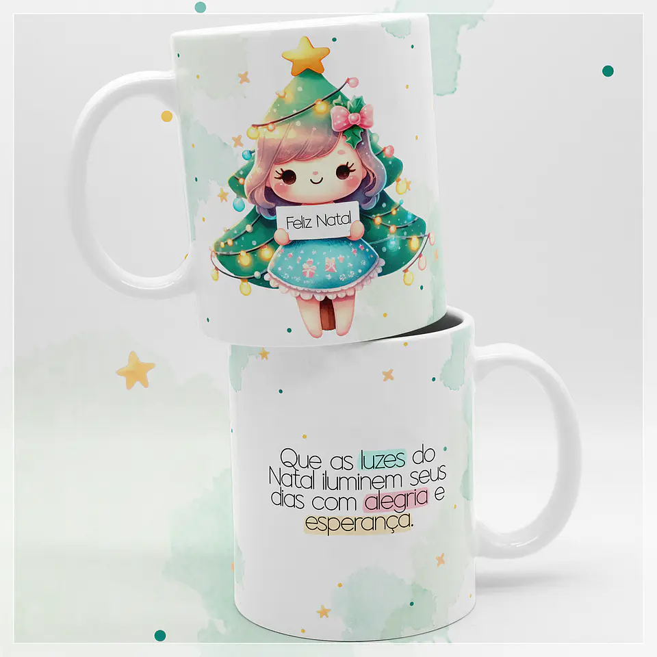 13 Artes para Caneca Doce Natal Aquarelado em Jpg 3