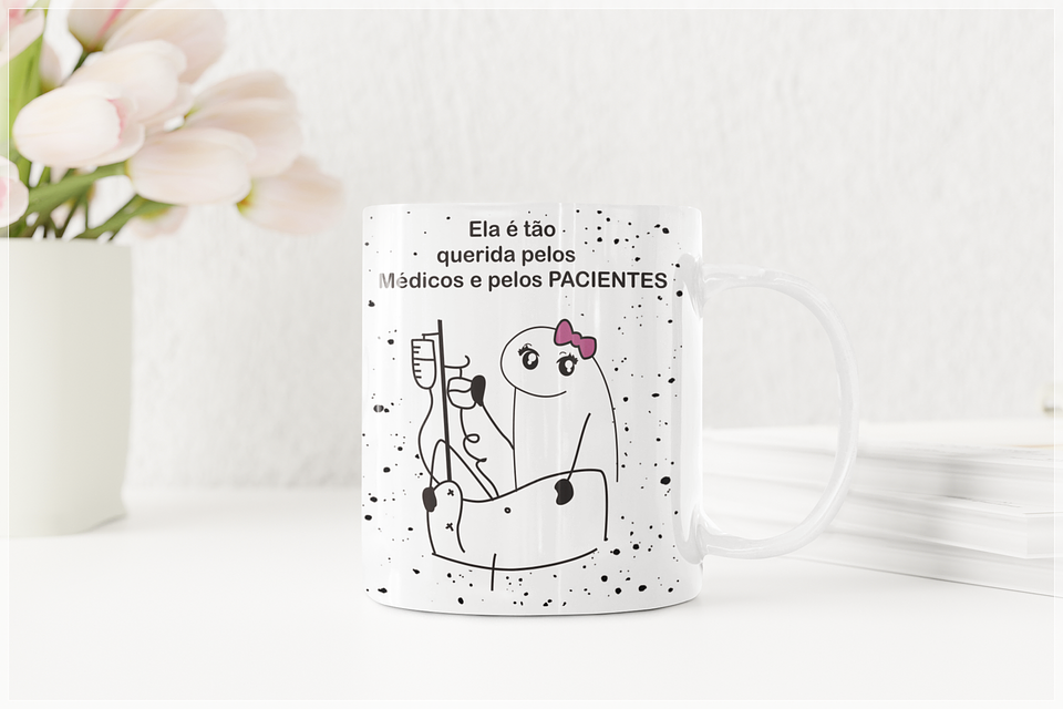 Arte Caneca Flork Técnica de Enfermagem Arquivo Editável + Png 3