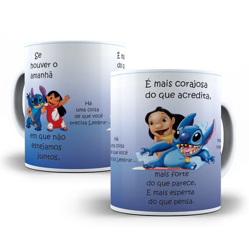 Arte Caneca Caneca Stitch Amizade Arquivo Editável + Png 2