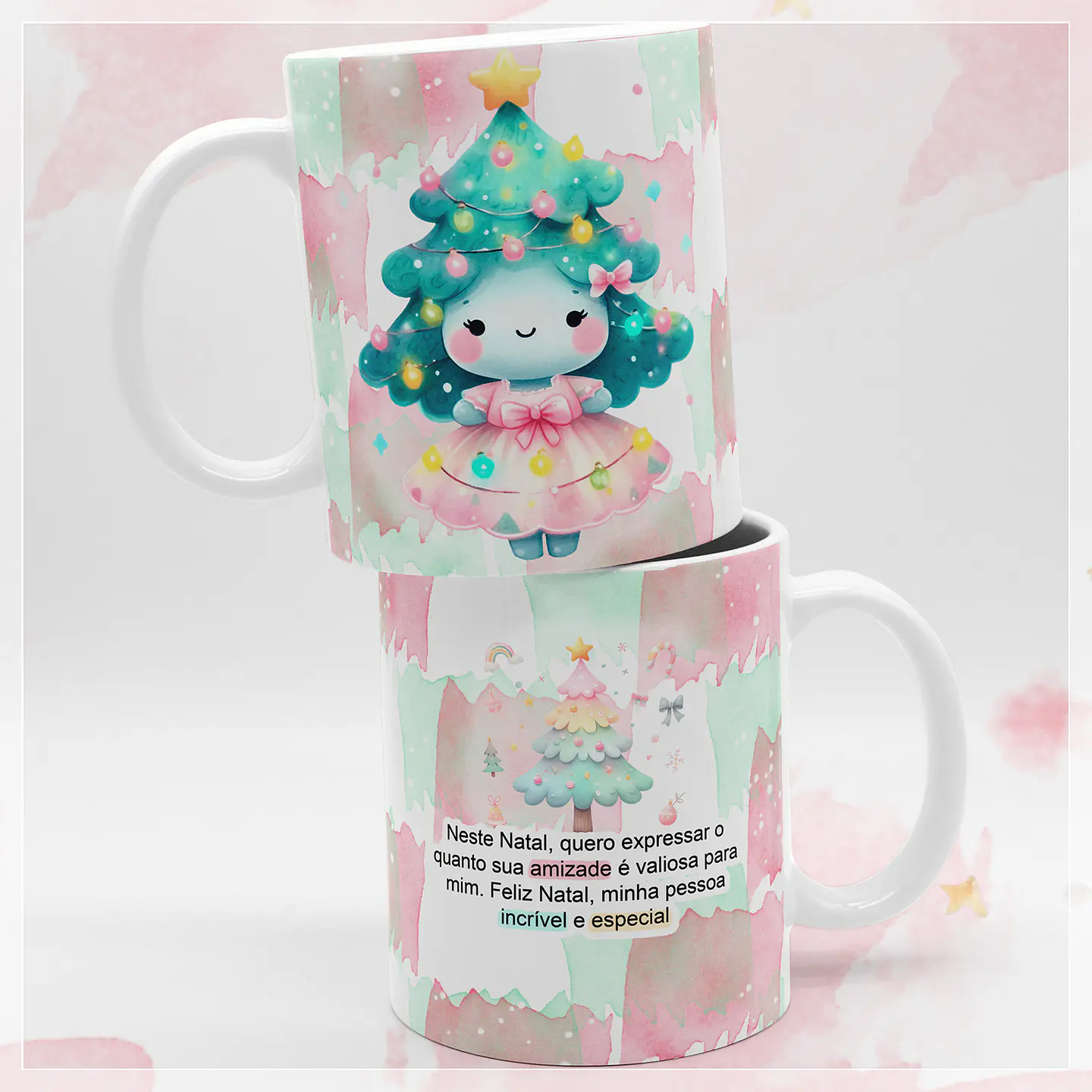 13 Artes para Caneca Doce Natal Aquarelado em Jpg 9
