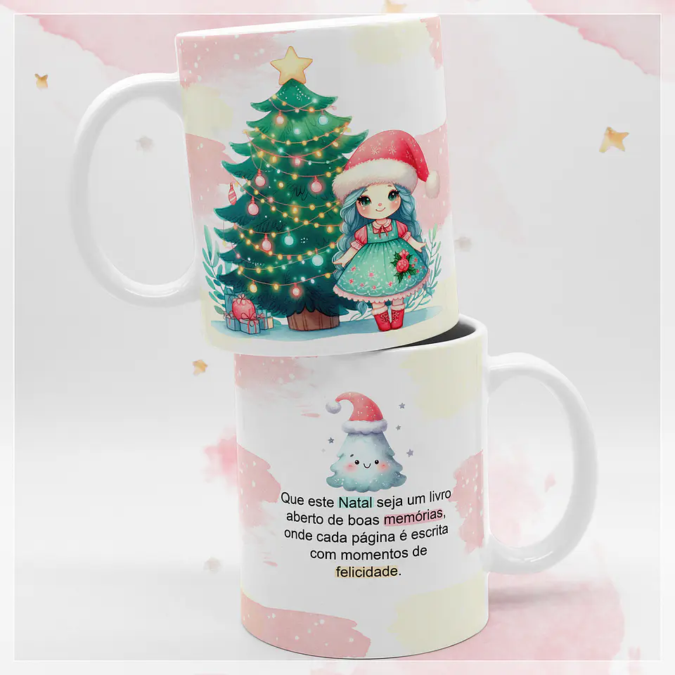 13 Artes para Caneca Doce Natal Aquarelado em Jpg 11