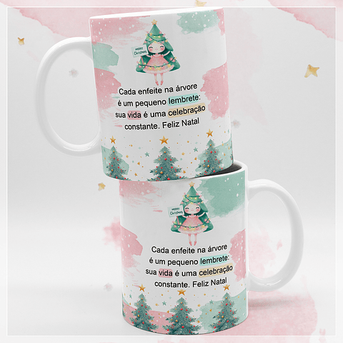 13 Artes para Caneca Doce Natal Aquarelado em Jpg