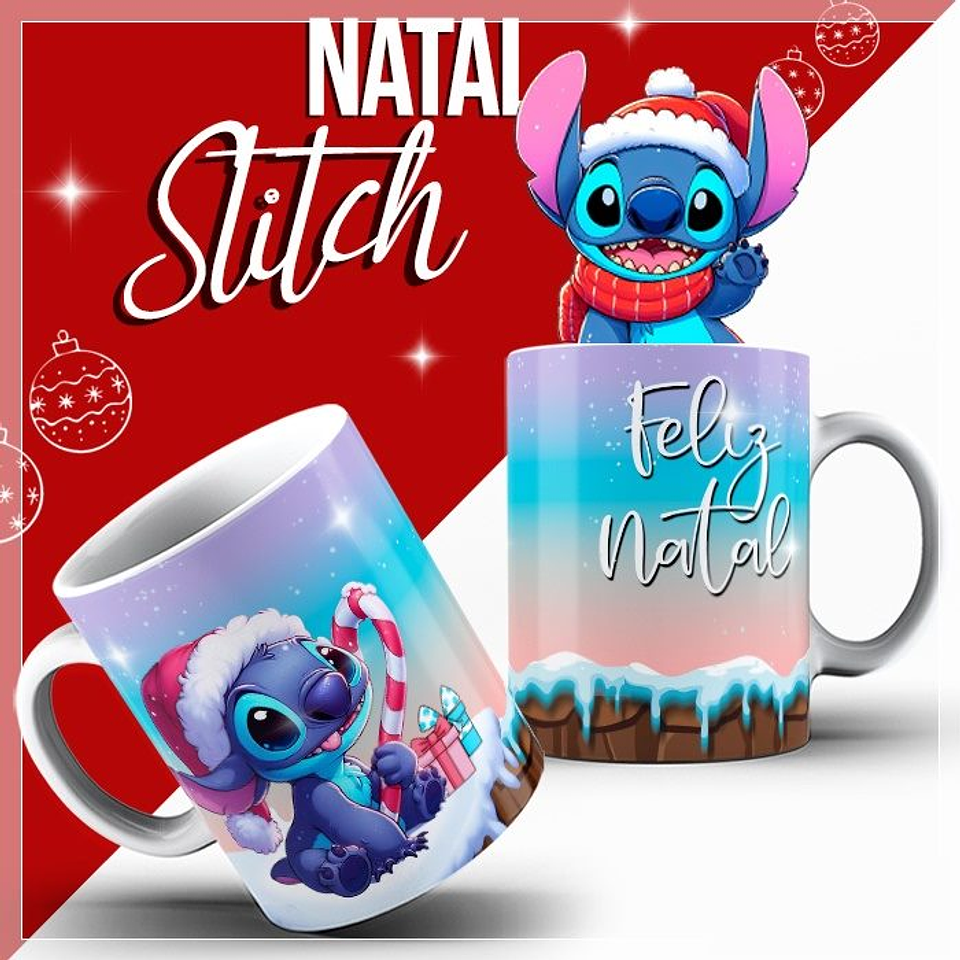 10 Artes para Caneca Stitich Natal Arquivo Editável + Png 2