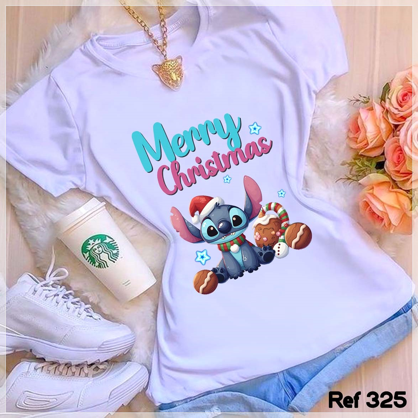 10 Artes para Camisa Stitchi Natalino Arquivo Editável + Png 8