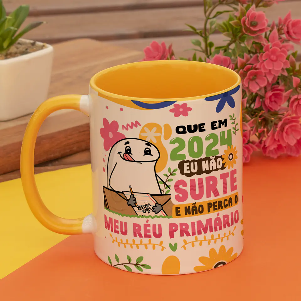 Arte Caneca Ano Novo Que em 2024 eu não surte e não perca o meu réu primário Arquivo Png 1