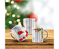 10 Artes para Caneca Natalina Papai Noel Arquivo Editável + Png