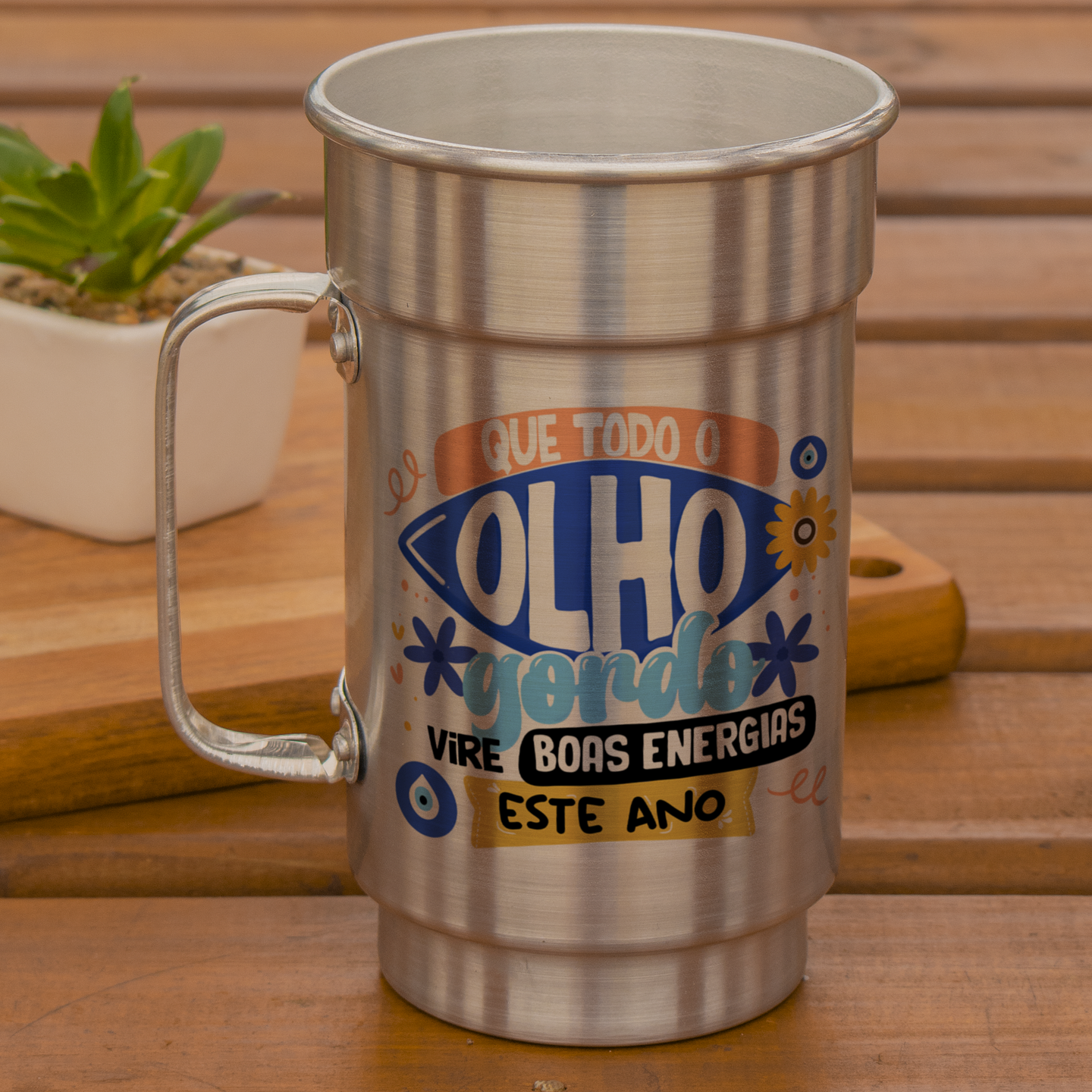 Arte Caneca Copo Ano Novo Que todo o olho gordo vire boas energias este ano Arquivo Png 2