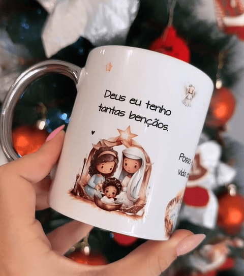 Artes para Caneca Deus Eu tenho tantas bençãos posso em minha vida enxergar Musica Frases Arquivos Editável + Jpg 