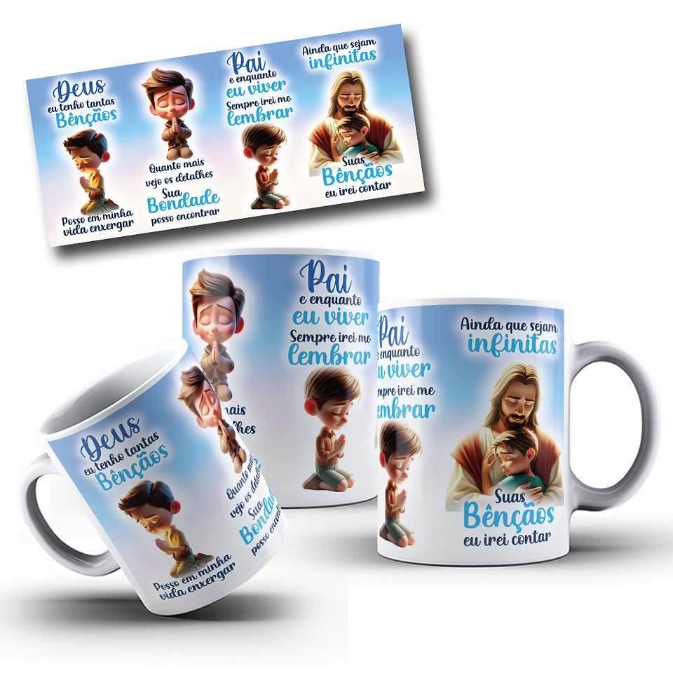 Artes para Caneca Deus Eu tenho tantas bençãos posso em minha vida enxergar Musica Frases Arquivos em Jpg 3