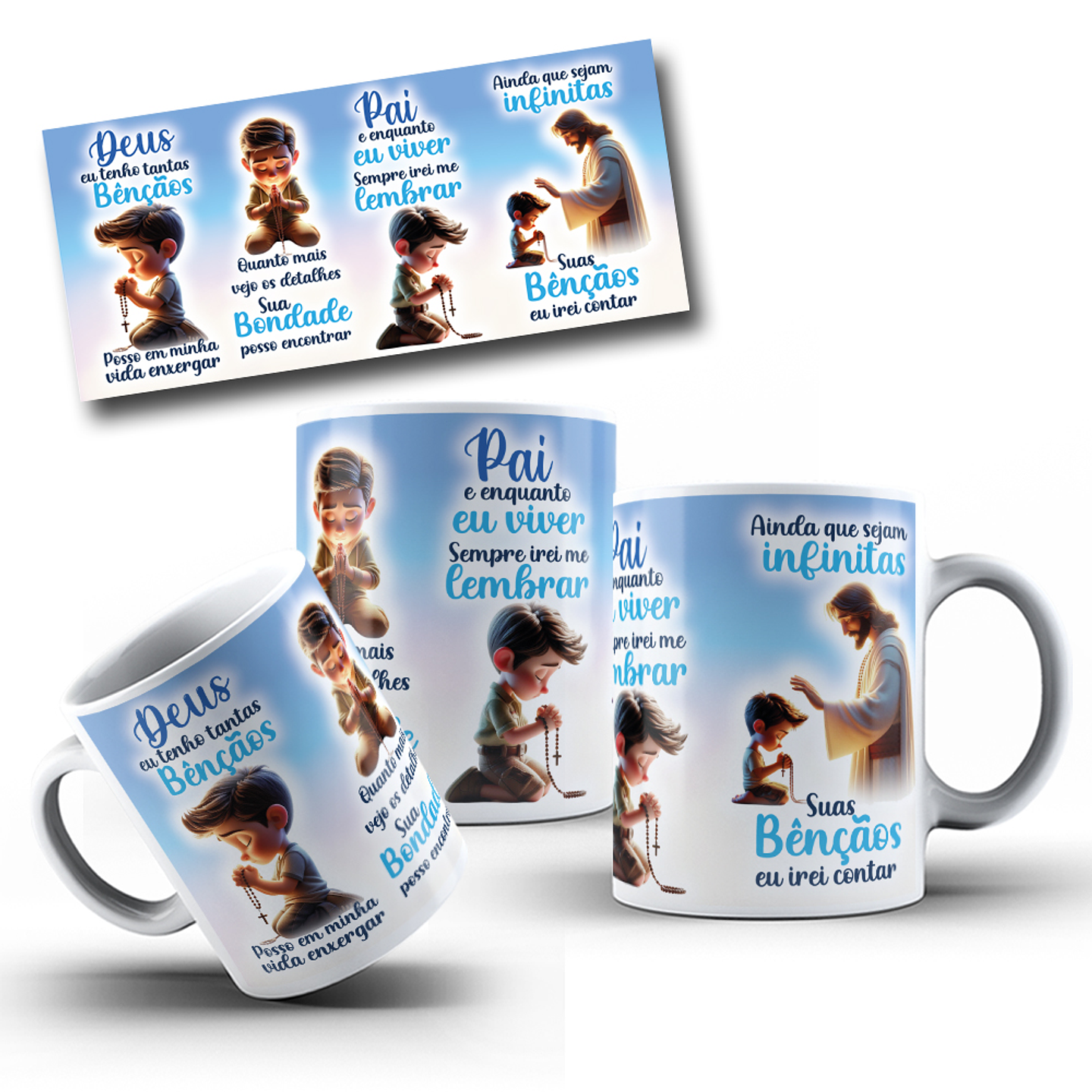 Artes para Caneca Deus Eu tenho tantas bençãos posso em minha vida enxergar Musica Frases Arquivos em Jpg 4