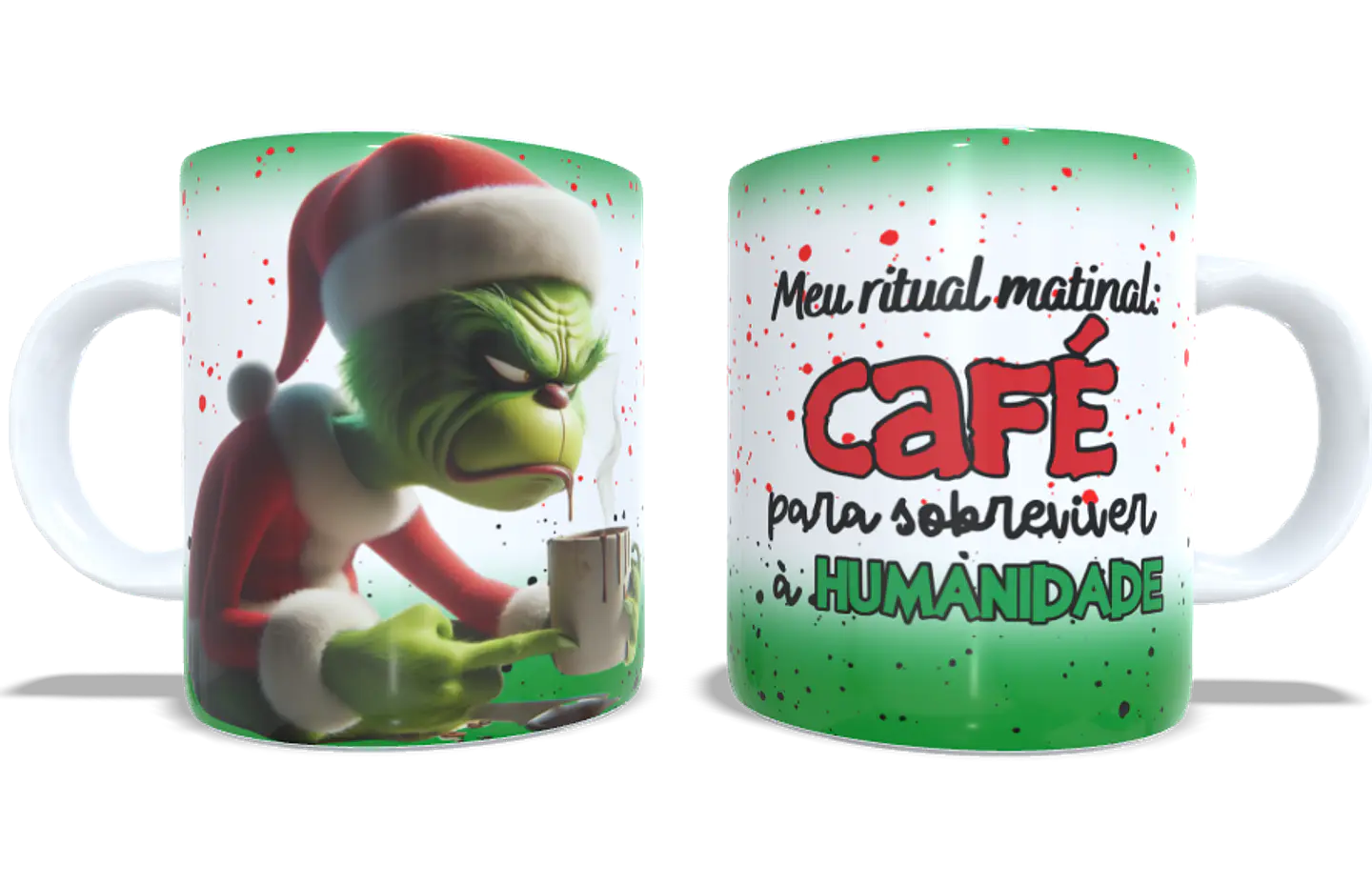 4 Artes para Caneca Grinchi Natal Arquivo em Jpg 2