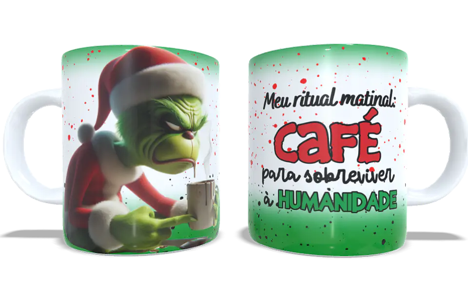 4 Artes para Caneca Grinchi Natal Arquivo em Jpg 2