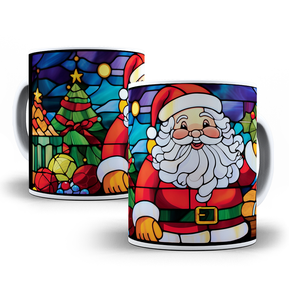 8 Artes para Caneca Papai Noel Arquivo em Jpg 1