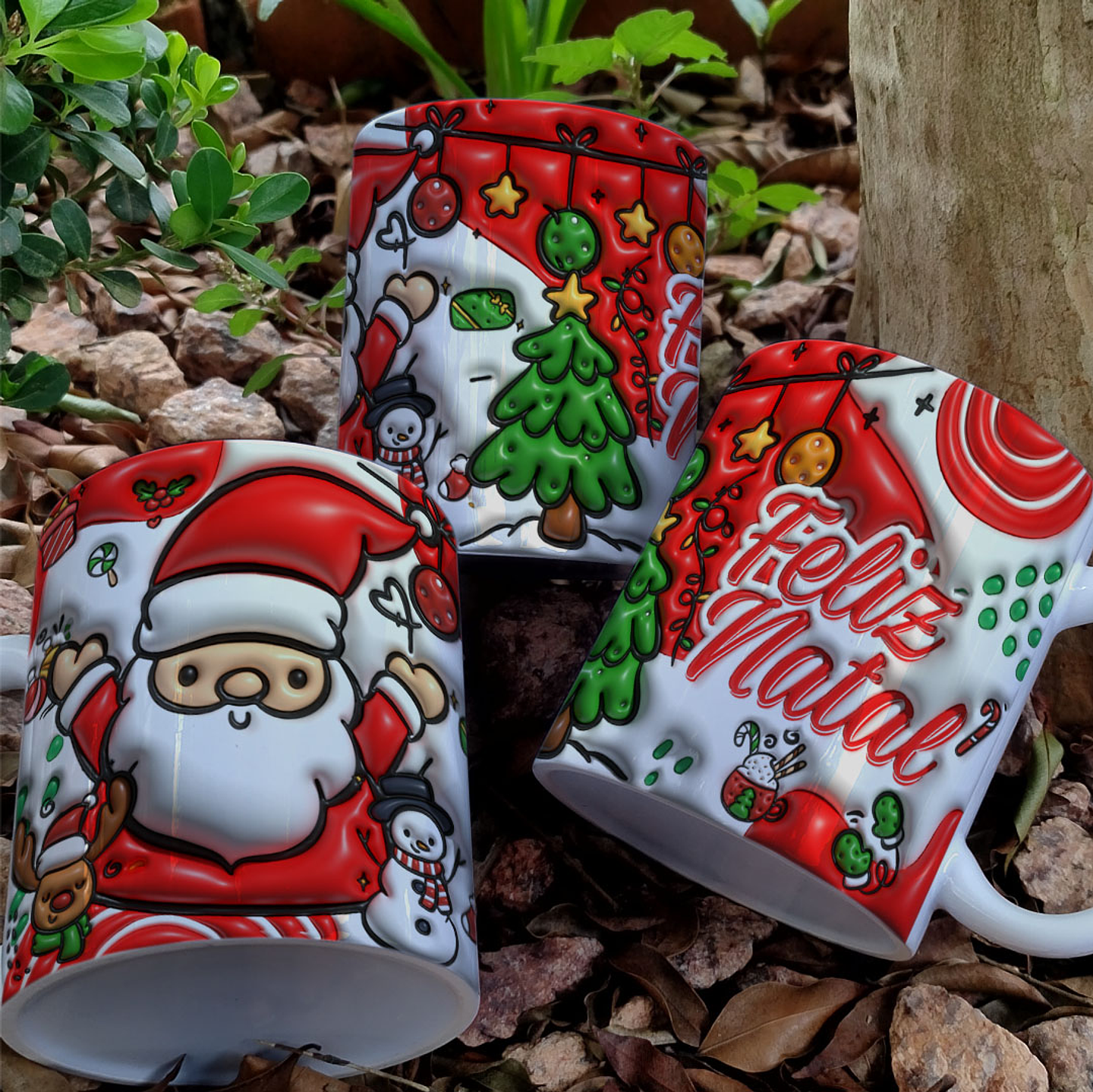 7 Artes para Caneca Natal Infladas Arquivo Editável 2