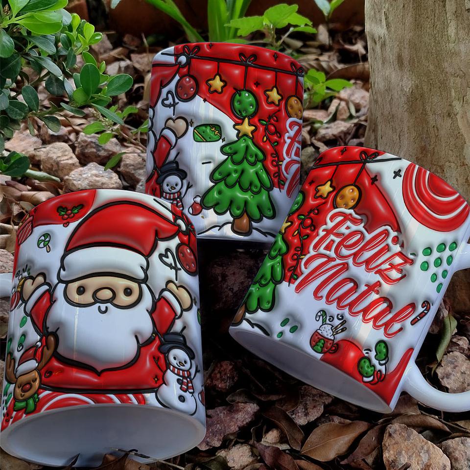 7 Artes para Caneca Natal Infladas Arquivo Editável 2