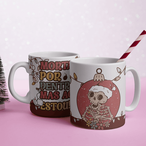 5 Artes para Caneca Natal Frases Arquivo Editável 