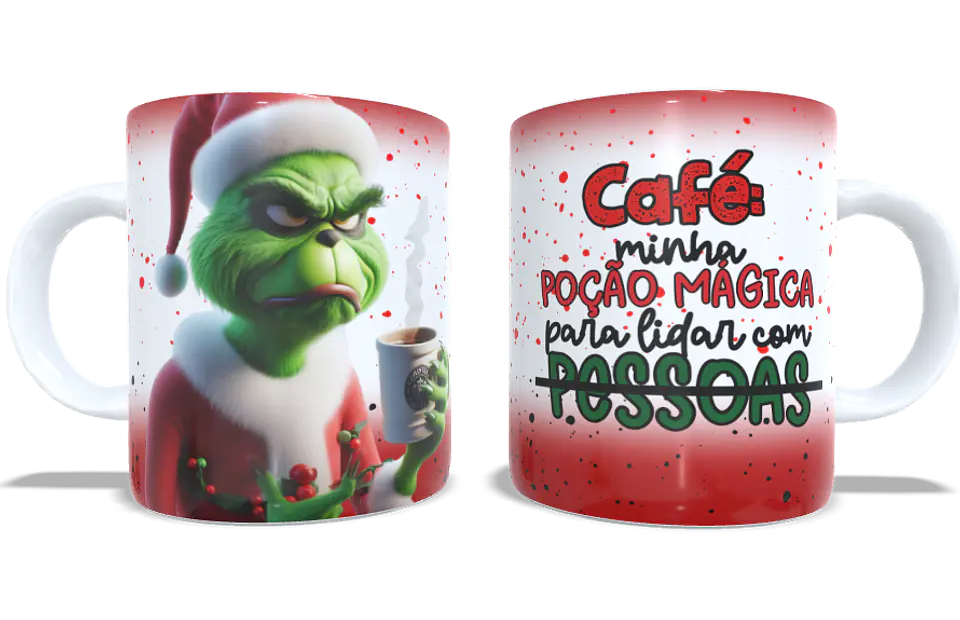 4 Artes para Caneca Grinchi Natal Arquivo em Jpg 5