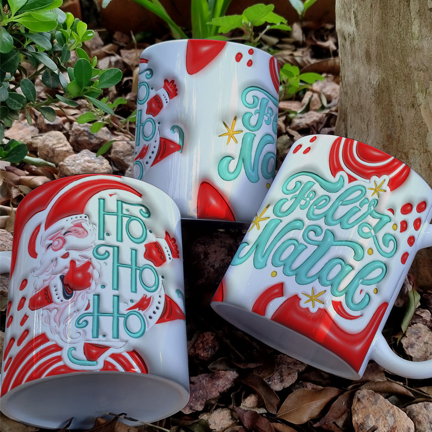 7 Artes para Caneca Natal Infladas Arquivo Editável 4