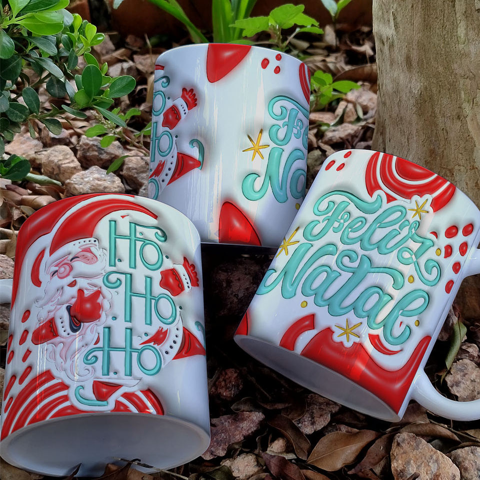 7 Artes para Caneca Natal Infladas Arquivo Editável 4