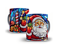 8 Artes para Caneca Papai Noel Arquivo em Jpg