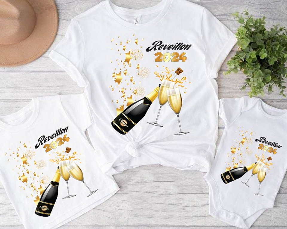 18 Artes para Camisa e Caneca Ano Novo 2024 Arquivo Editável   2