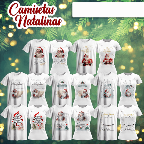 19 Artes para Caneca e Camisa Natal Papai Noel Arquivo Editável  