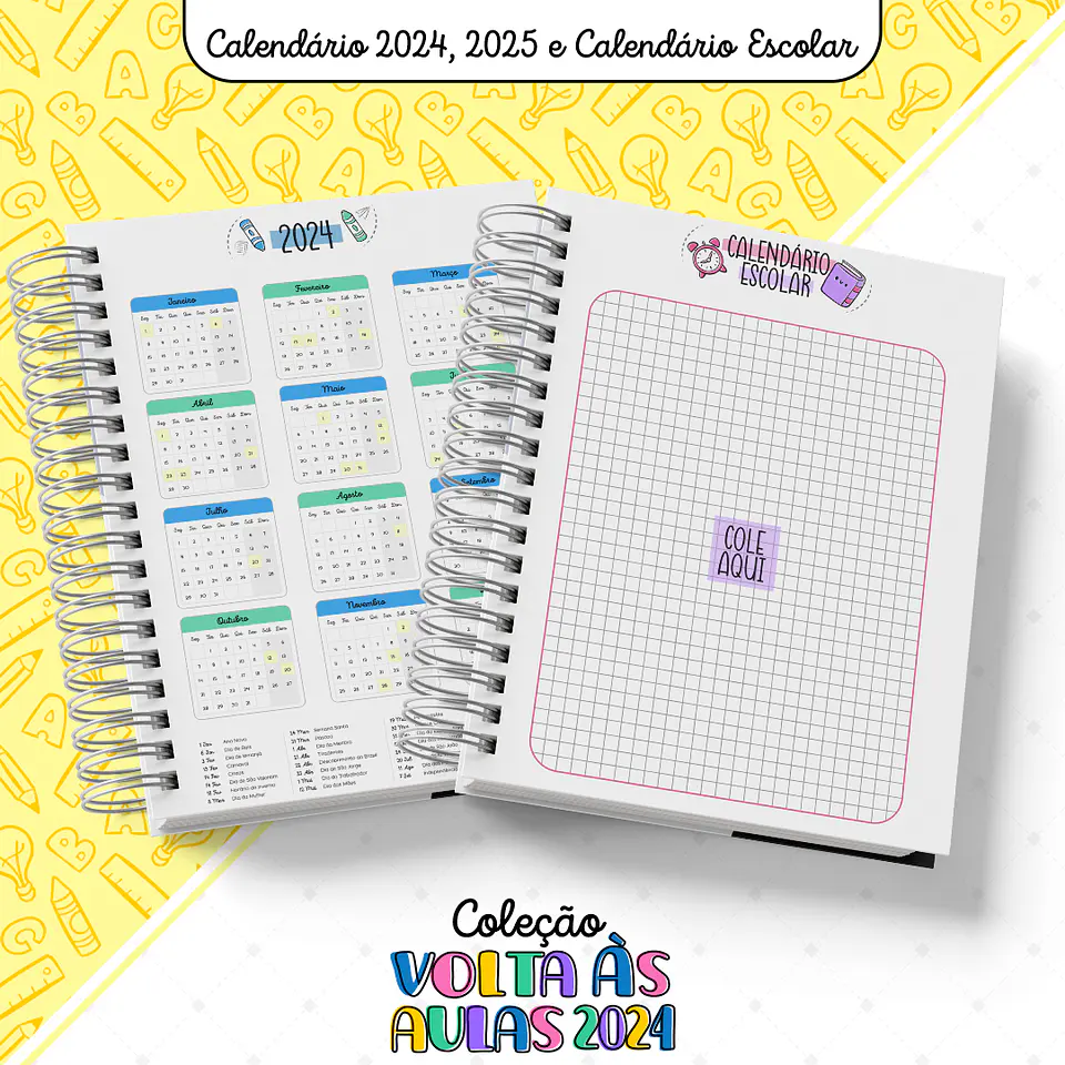 Arquivos Volta as Aulas Aluninhos Mascotinhos 2024 Arquivo em Jpg  8