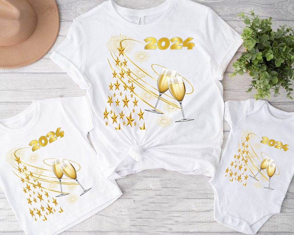 18 Artes para Camisa e Caneca Ano Novo 2024 Arquivo Editável   4