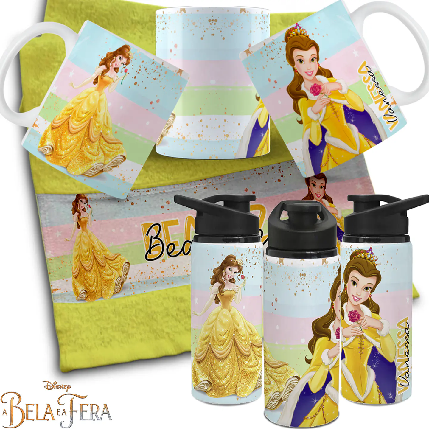 27 Artes Para Personalização Caneca, Toalhinha e Garrafinha Escolares Personagens 2024 Arquivo em Editável  7