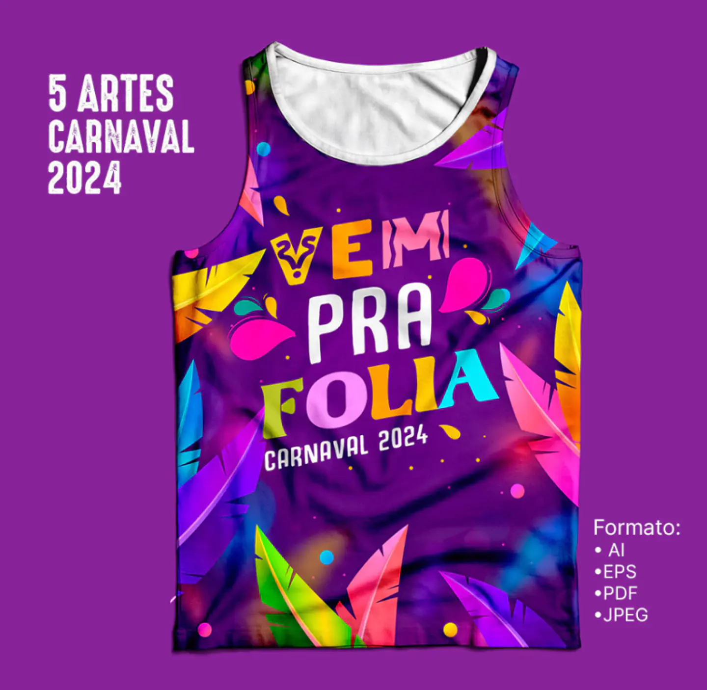 5 Artes Vetor Abadás Carnaval 2024 Arquivos Editável 3