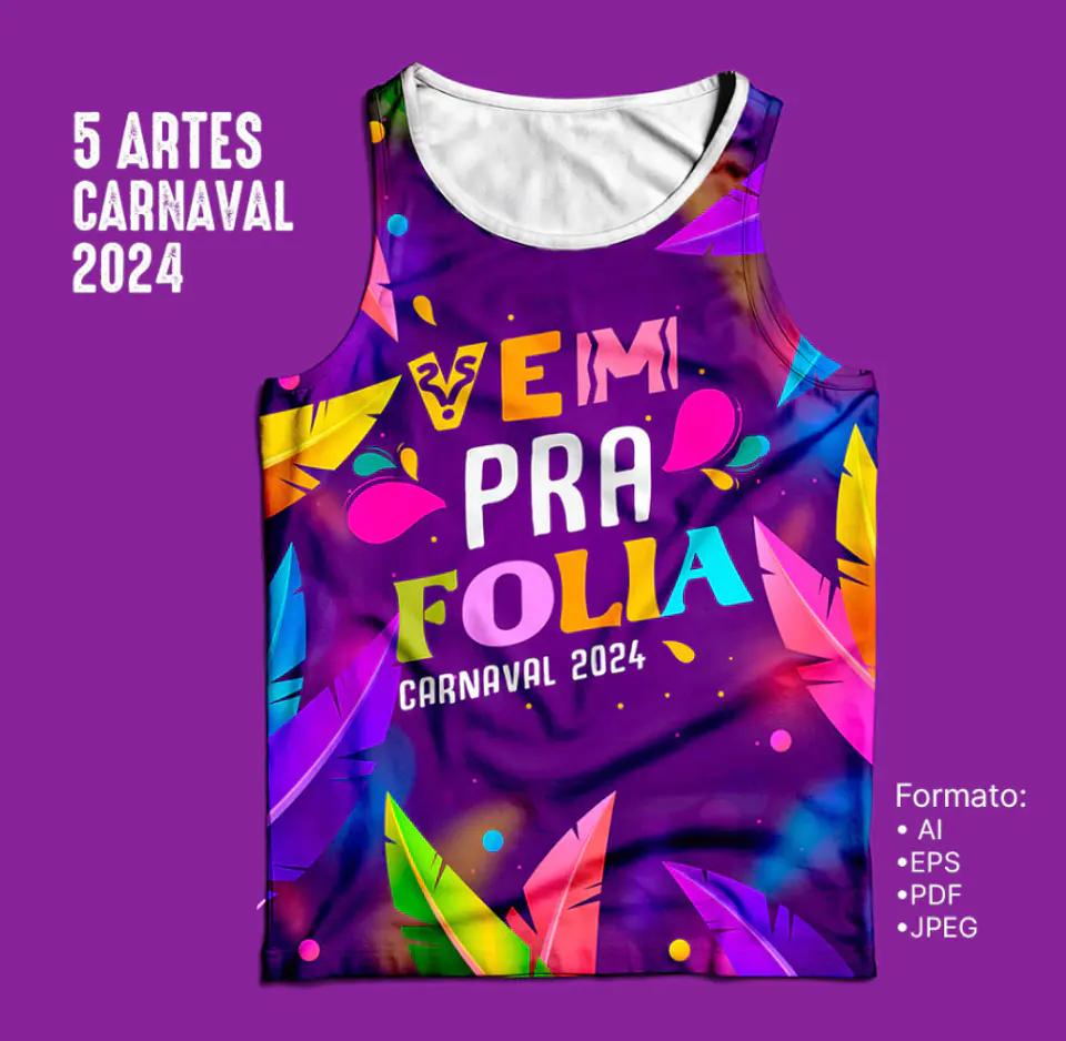 5 Artes Vetor Abadás Carnaval 2024 Arquivos Editável 3