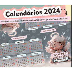 32 Artes para Calendários de Mesa 2024 em Pdf