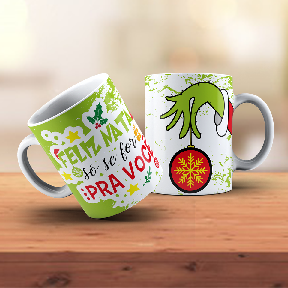 18 Artes para Caneca Grinch Natal Arquivo em Jpg 3