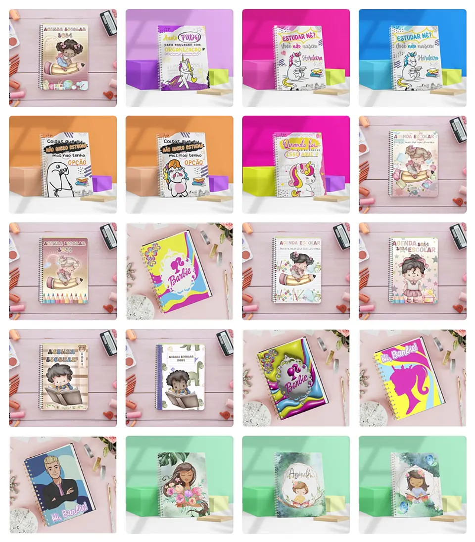 51 Artes para Capa Agenda e Caderno 2024 Editável  1