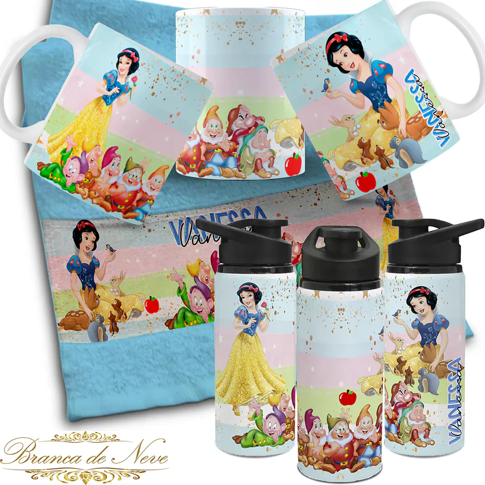 27 Artes Para Personalização Caneca, Toalhinha e Garrafinha Escolares Personagens 2024 Arquivo em Editável  9