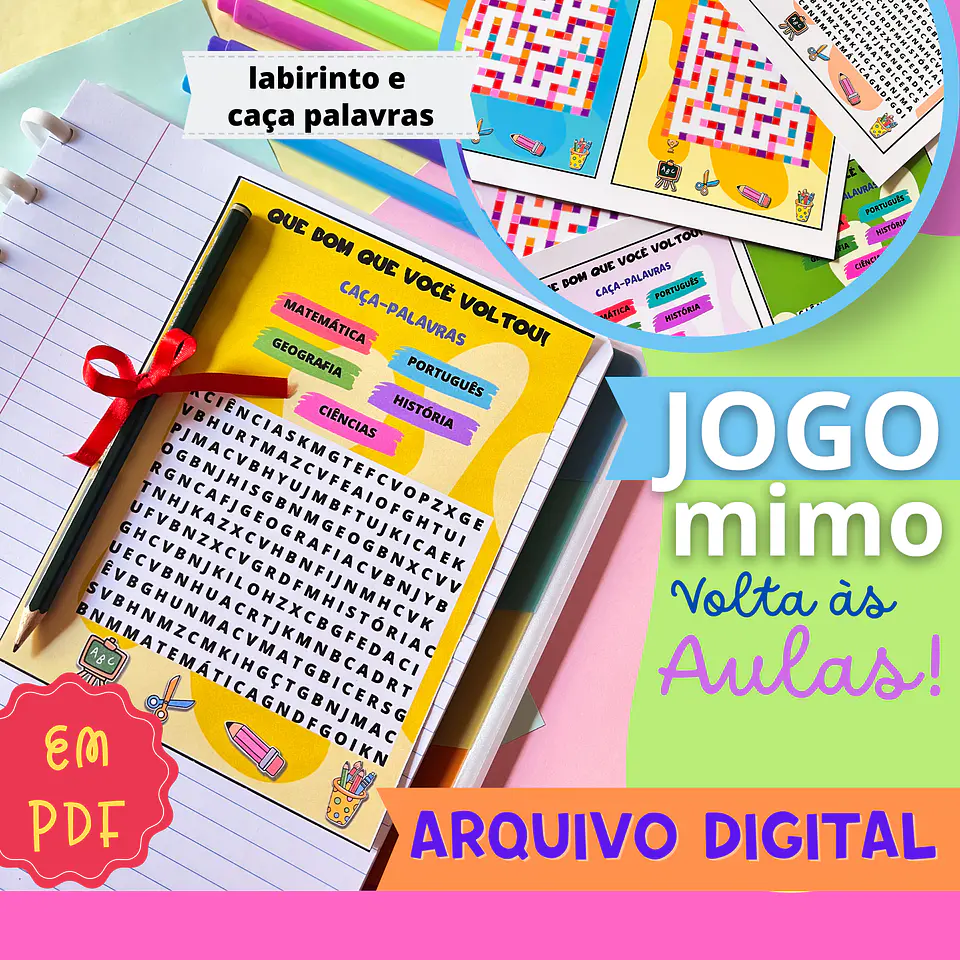 Arquivo Mini Jogo Labirinto Volta as Aulas em Pdf 1