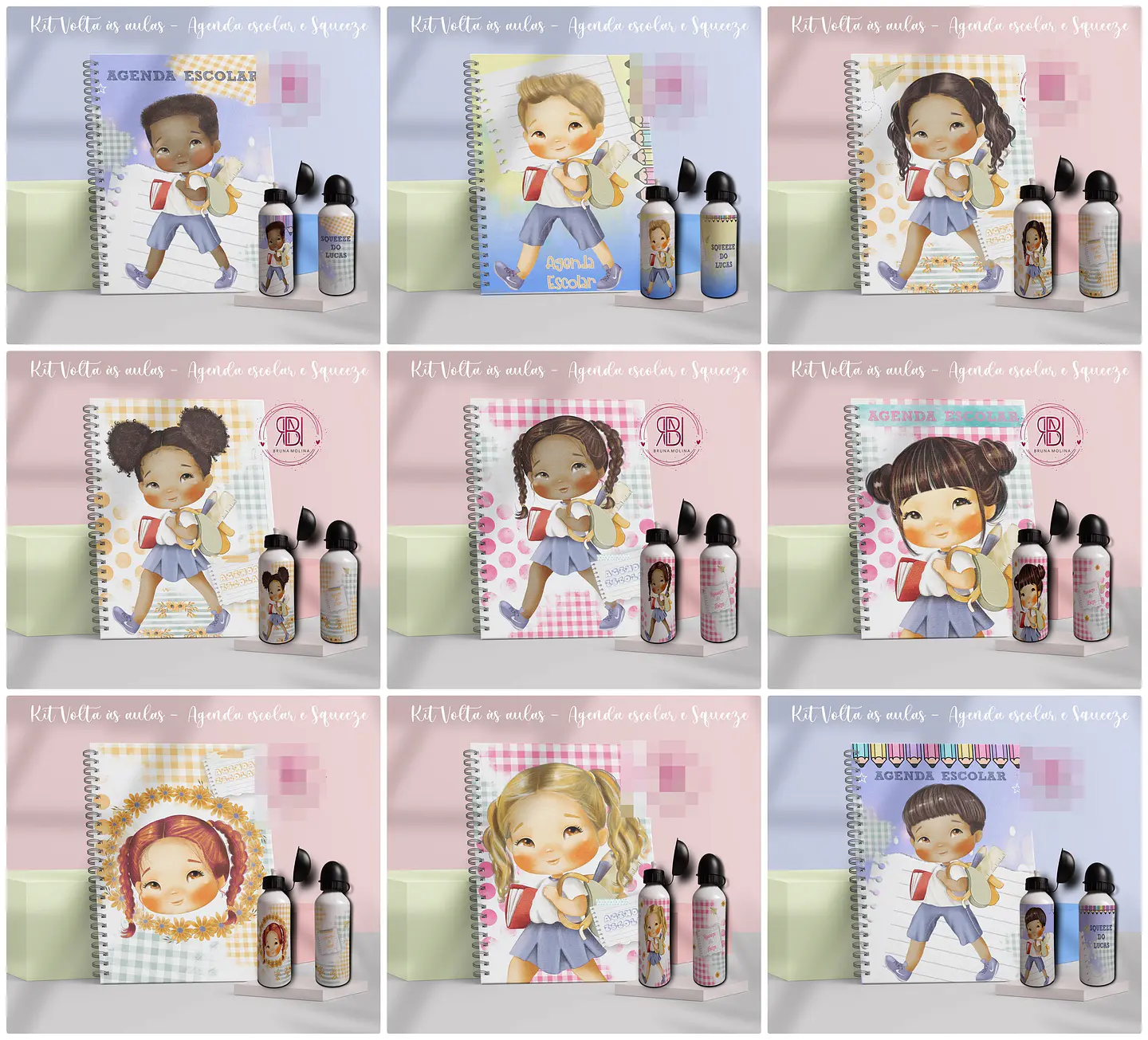 51 Artes para Capa Agenda e Caderno 2024 Editável  2