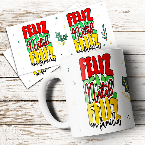 23 Artes para Caneca Natal Arquivo Editável 
