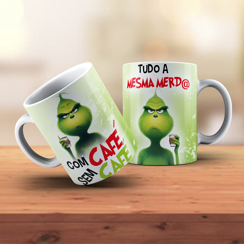 18 Artes para Caneca Grinch Natal Arquivo em Jpg 14