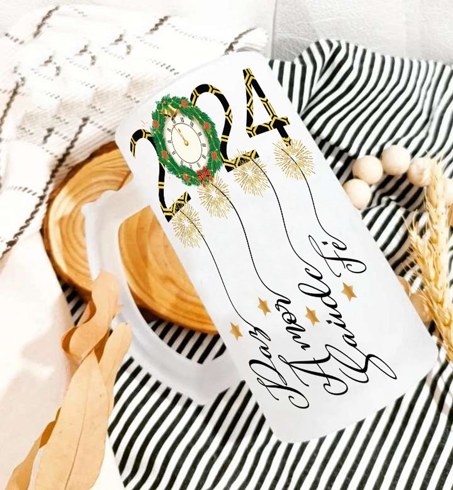 18 Artes para Camisa e Caneca Ano Novo 2024 Arquivo Editável   14