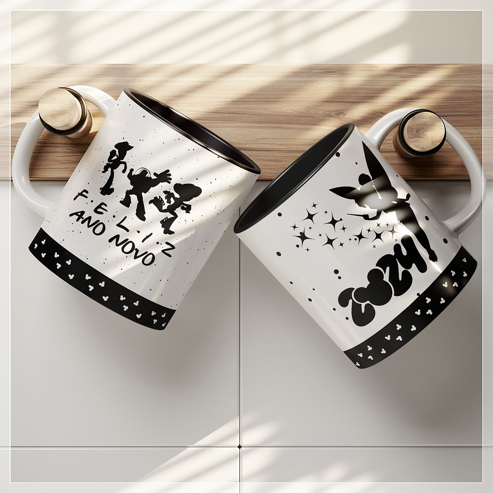 21 Artes para Caneca e Camisa Disney Ano Novo 2024 Arquivo em Png 7