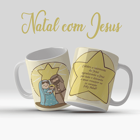 23 Artes para Caneca Natal Arquivo Editável 