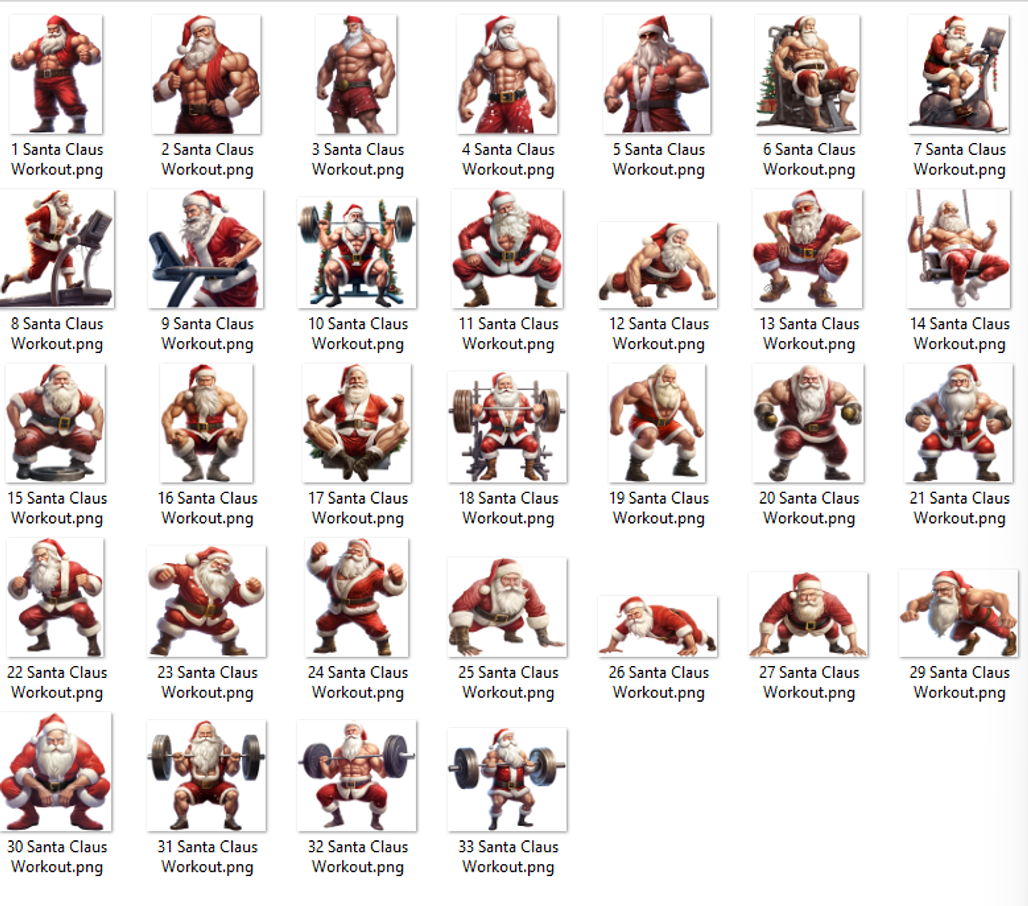 Kit Digital Papai Noel Bombado Arquivos em Png  1