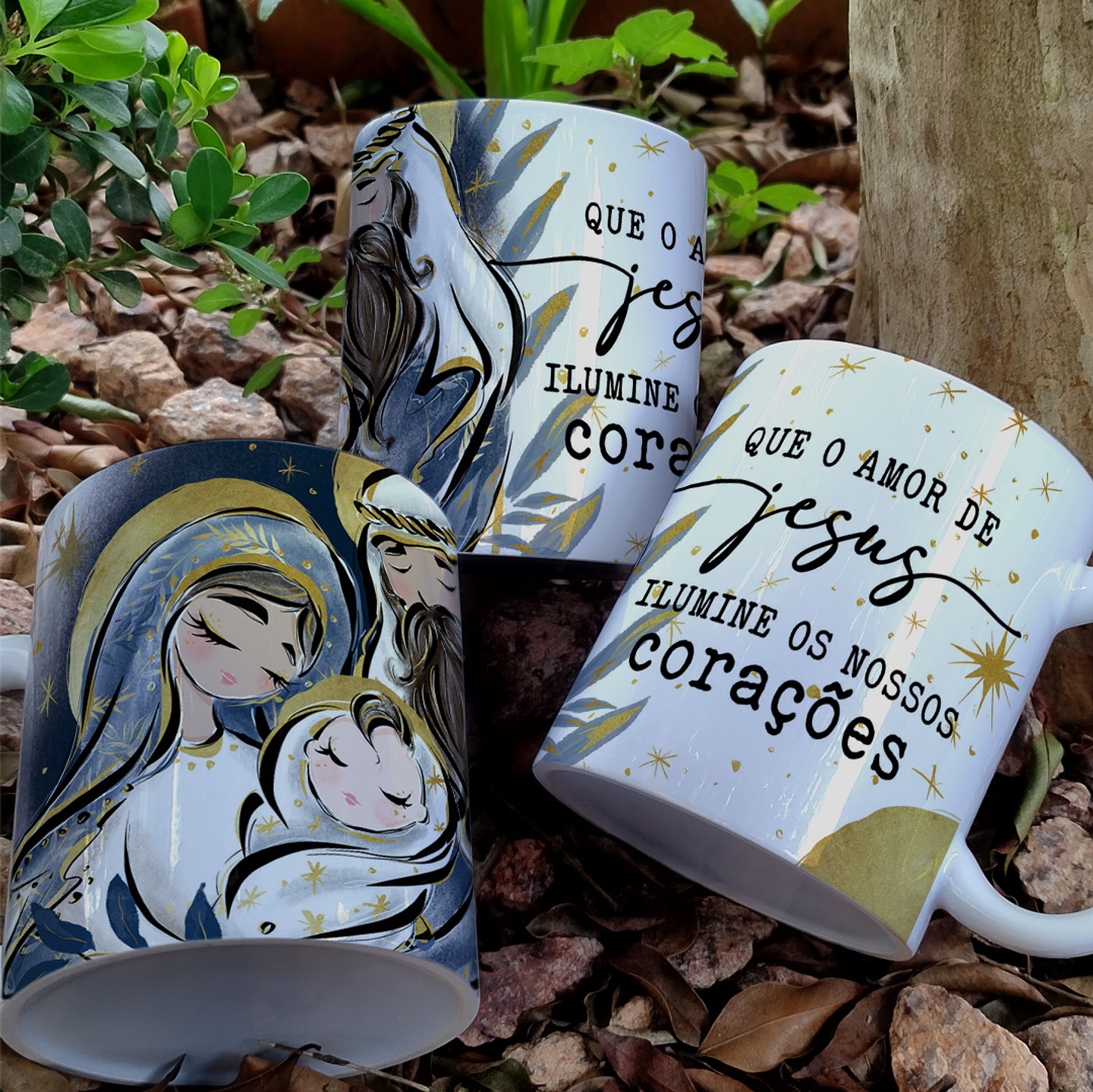 5 Artes para Caneca Natal Arquivo Editável  1