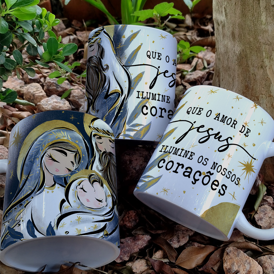 5 Artes para Caneca Natal Arquivo Editável  1