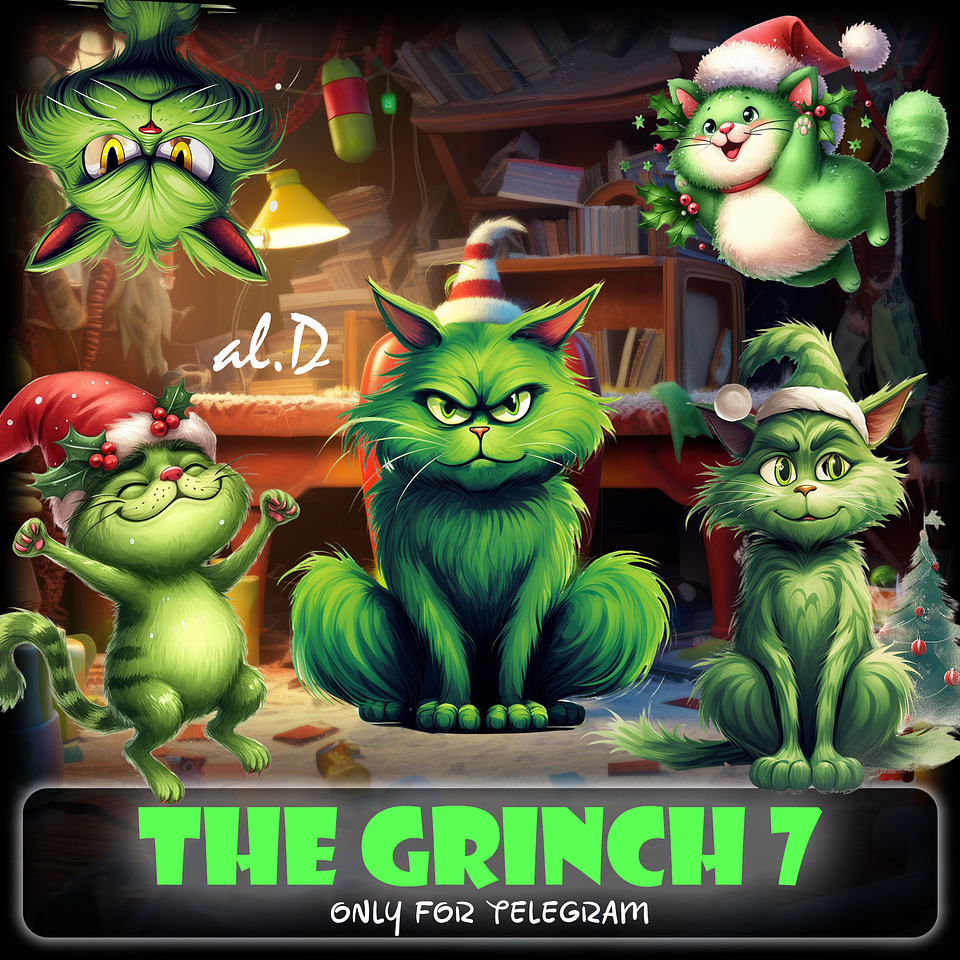 Kit Digital Grinch Natalino Completo Arquivos em Png   3