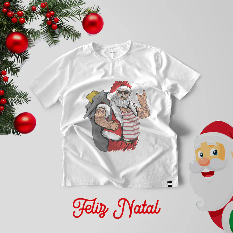 30 Artes para Camisa Papai Noel Natal Arquivo Editável  9